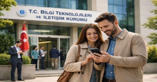IMEI kayıt nereden yapılır için BTK önünde telefon kullanan çift