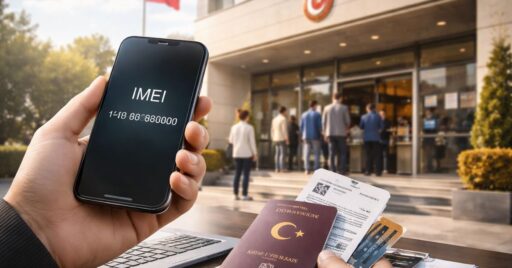 IMEI kayıt ücreti ne kadar sorusu için pasaport ve telefon görseli