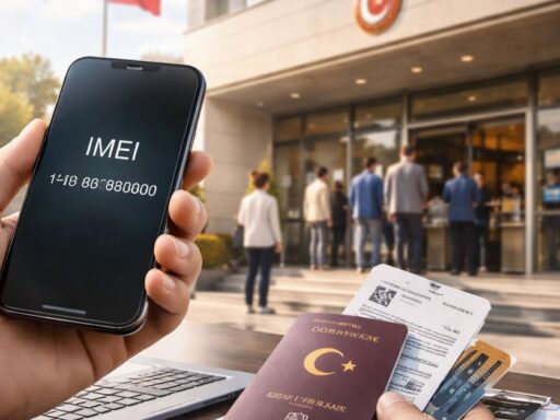 IMEI kayıt ücreti ne kadar sorusu için pasaport ve telefon görseli