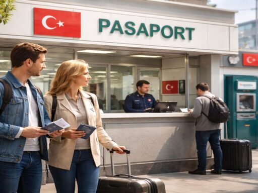 Yurt Dışı Çıkış Harcı Ne Kadar için pasaport kontrol ve ödeme sahnesi