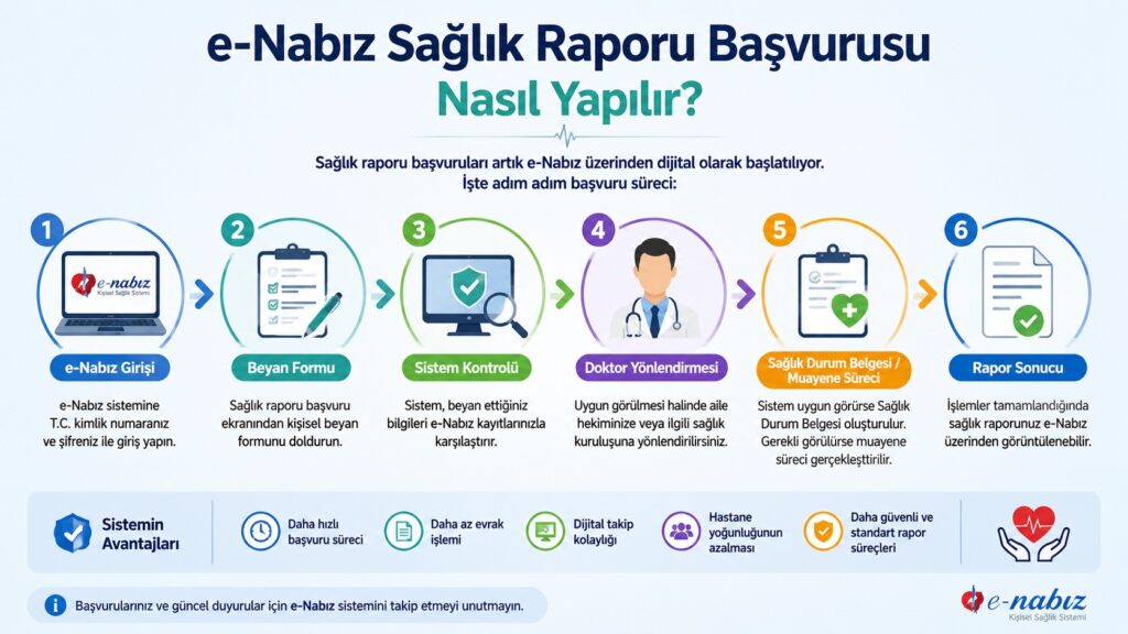 e Nabiz Saglik Raporu Basvurusu Nasil Yapilir