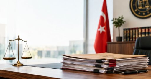 Adli sicil arşiv kaydı sürecini temsil eden resmi belge ve dosyalar