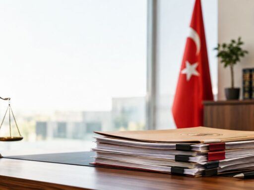 Adli sicil arşiv kaydı sürecini temsil eden resmi belge ve dosyalar