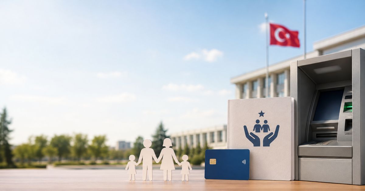 Sosyal yardım parası hangi bankaya yatar sorusunu temsil eden AileKart ve ATM görseli.