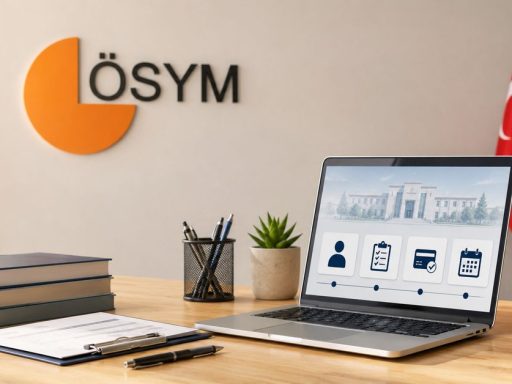 KPSS Ön Lisans Başvurusu Nasıl Yapılır, ÖSYM başvuru sürecini gösteren çalışma masası