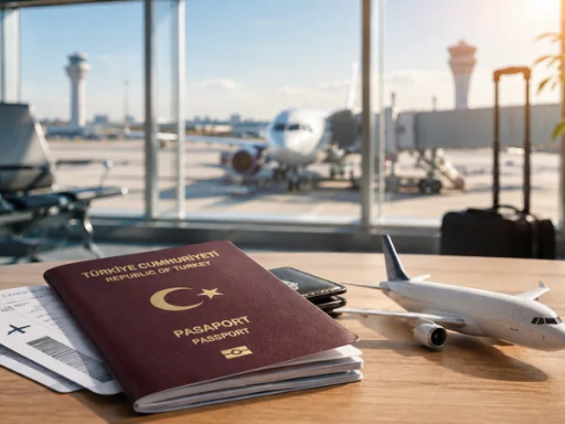Türkiye Cumhuriyeti pasaportu ve uçakla yurt dışına çıkış
